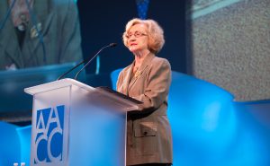 CCBC President Sandra Kurtinitis convenes over the American Association of Community Colleges national conference. in Orlando, Florida.